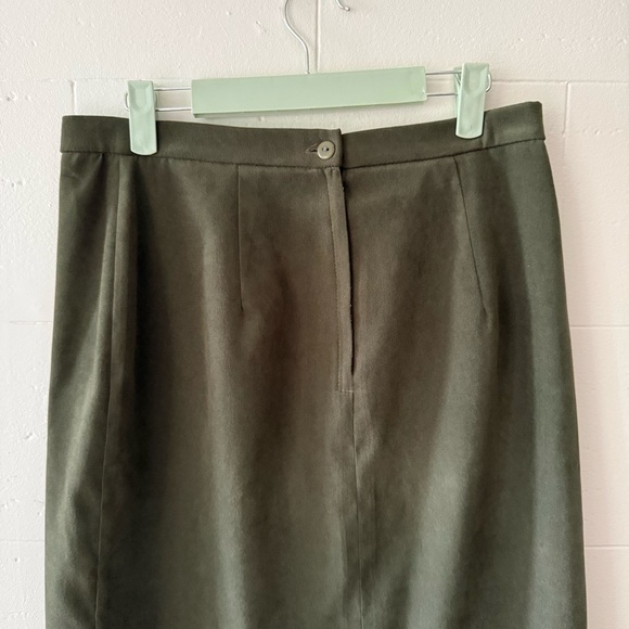 Vintage Ana Lee Canada Suede-Look Midi Skirt - Picture 5 of 8
